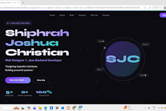 create a professional and creative portfolio for you