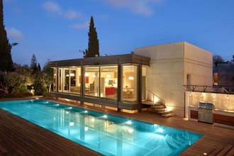 design luxury pool, backyard, patio 3d landscape rendering
