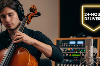 record a beautiful solo violin or cello track in 24 hours
