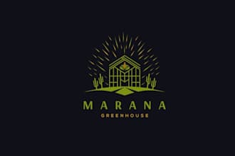 design best quality new desert greenhouse logo