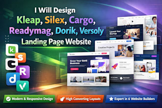 build kleap sillex cargo readymug dorik versoly landing page website design