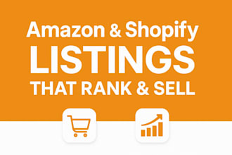 write high conversion amazon and shopify listings