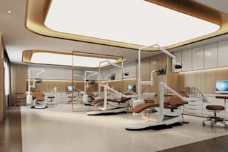 design modern dental clinic interior with professional 3d layout and render