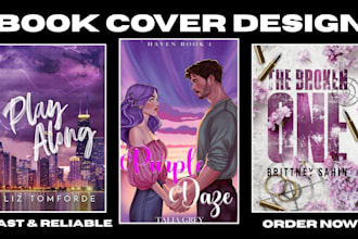 design fantasy book cover, horror book cover, romance book cover, ebook cover