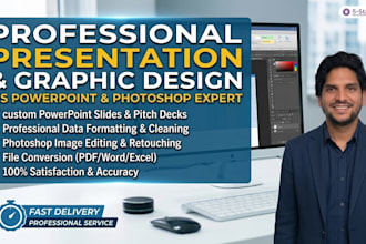 do expert data entry, powerpoint presentation and photoshop editing