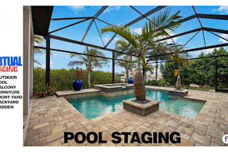 do proffesional virtual staging pool staging landscaping