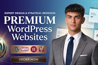 design a modern wordpress landing page or one page website