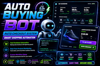 auto buying bot , auto purchase bot pokémon bot ,lazada bot ,auto checkout bot