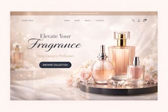 design luxury perfume store cologne website perfume brand