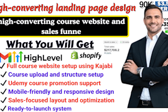 do  kajabi course website udemy course promotion kajabi  landing page