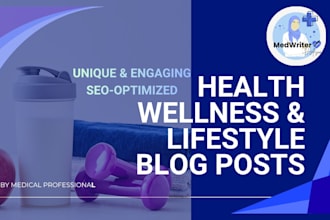 write SEO health, wellness and lifestyle blog posts