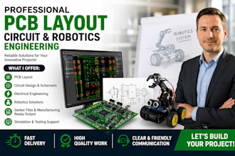 design pcb layout, circuit design and robotics engineering professionally