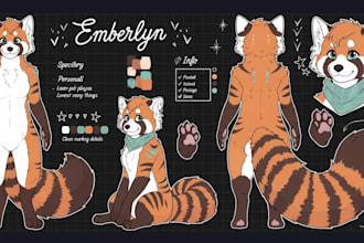 draw furry ref sheet anthro nsfw furry reference sheet fursona ref sheet