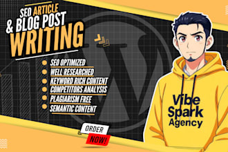 professional wordpress SEO article writing, blog post writing, content writing