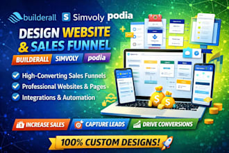 design website sales funnel builderall simvoly podia