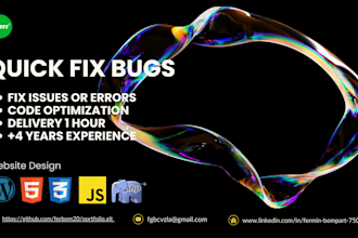 fix, debug and optimize your web or mobile application
