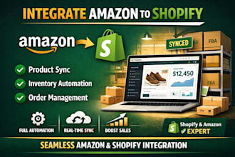 integrate amazon products to shopify store sync inventory automate ecommerce