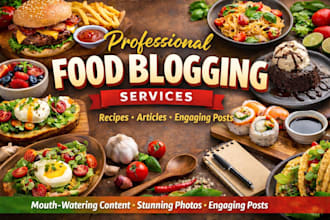 write food recipe blogging website, food blog website