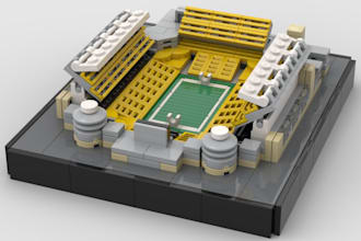 design a custom 3d lego moc, with bricklink studio files and pdf instructions