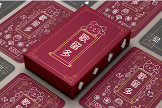 design custom 52 playing card deck poker cards playing card rulebook card box