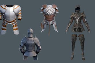 design detailed 3d cosplay character and game models for 3d printing