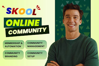 setup skool community, skool online course setup, skool community manager