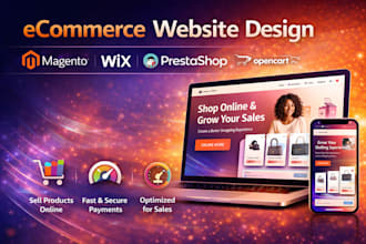 design setup magento prestashop sellfy wix opencart weebly website builder store
