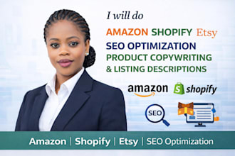 do amazon shopify etsy seo optimization product copywriting listing descriptions
