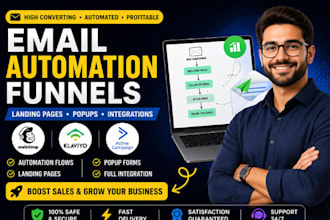 design email automation funnel in activecampaign mailchimp klaviyo email flows
