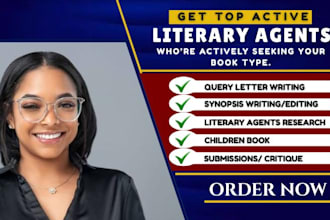 research active literary agent write query letter book proposal ,book submission