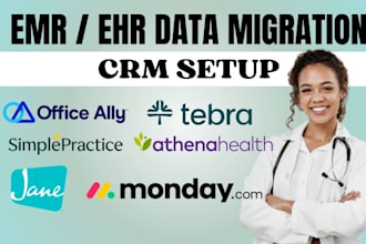 migrate emr ehr office ally tebra emr simple practice athena jane app monday crm