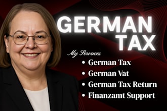 provide german tax services, vat tax, tax preparation, tax filing, accounting