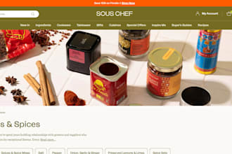 build hot spice shopify store food delivery website food recipe, herbs website