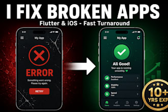 fix flutter and ios mobile app bugs crashes errors
