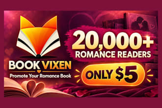 promote your romance book to over 20k romance readers