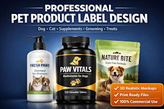 design high converting pet food packaging product label dog treat pouch design