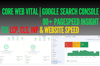 fix core web vitals lcp cls inp and optimize wordpress shopify website pagespeed