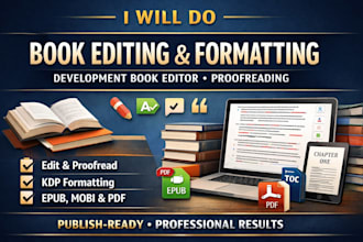 do book editing and formatting, development book editor proofreading