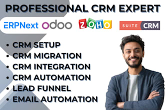 setup clio erpnext odoo suitecrm  zapier automation zoho monday migration expert