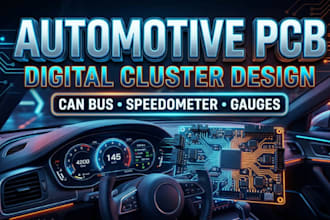 design automotive digital instrument cluster pcb with can gauges and speedometer