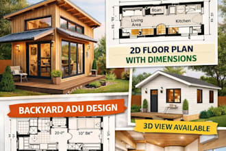 design tiny house floor plan, adu layout and small house plans with dimensions