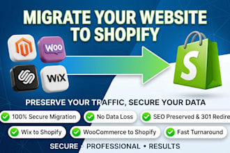 professionally migrate your store to shopify with SEO preservation