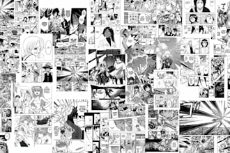 manga comic book, graphic novel comic strip, comic illustration webtoon,
