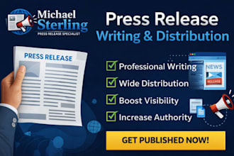 do press release distribution and press release writing , publish press release