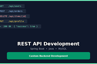 develop a java spring boot rest API or web application