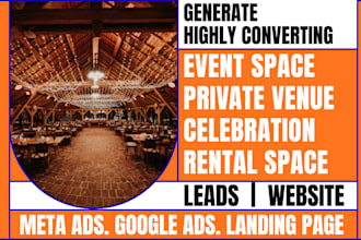 generate event space, private venue, celebration venue, rental leads and website