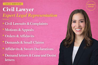 draft court documents, lawsuits, motions, appeals