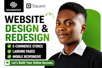 design squarespace website, square website, squarespace redesign, square online