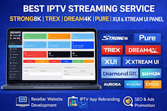 create best strong8k,lion ott, dino 4k,maxott, dream 4k with panel codes and apk