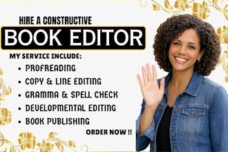 provide substantive developmental or line editing